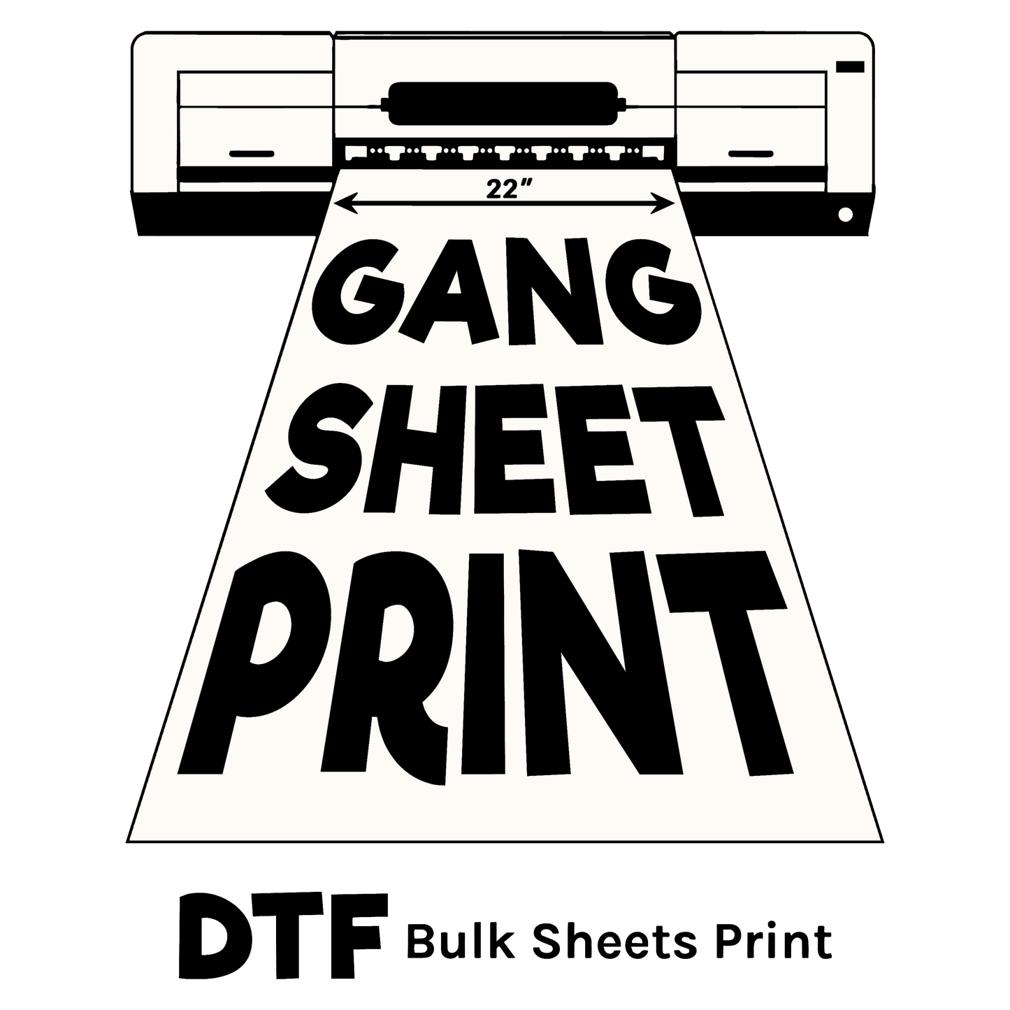 DTF (Direct to Film Transfer) GANG SHEETS 22" WIDE